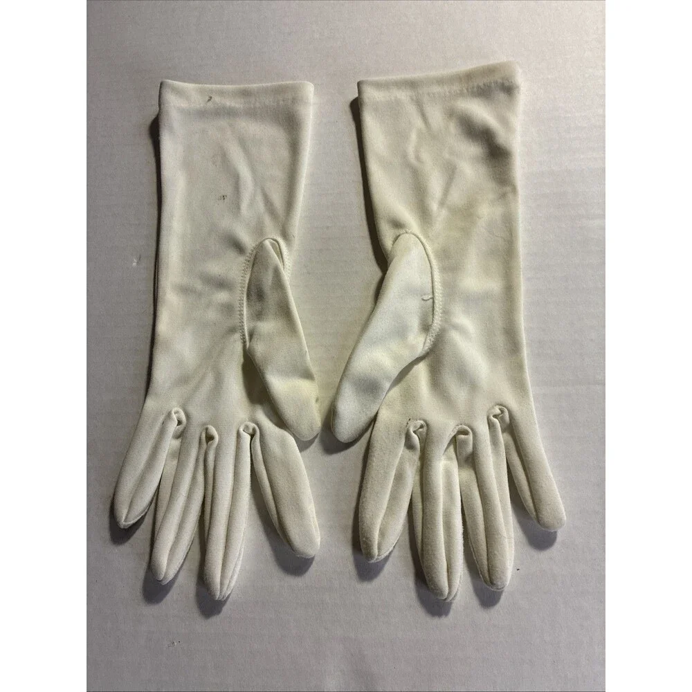 Vintage White Women’s Small Church Wedding Gloves  Small